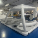Inflatable floating platform