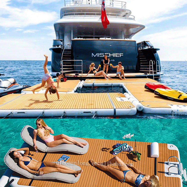 Inflatable floating islands